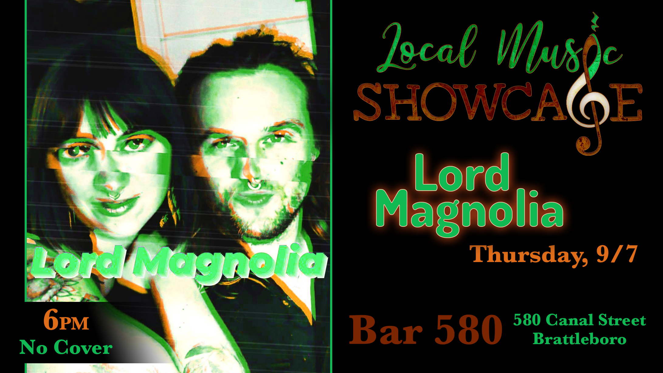 Local Music Showcase, Bar 580, Brattleboro, Vermont, Live Music, Lord Magnolia