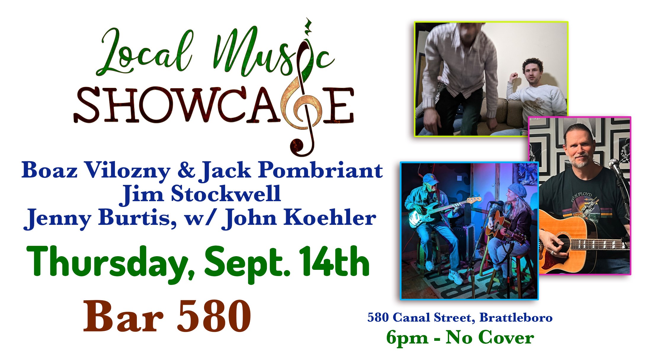 Local Music Showcase, Brattleboro, Vermont, Bar 580