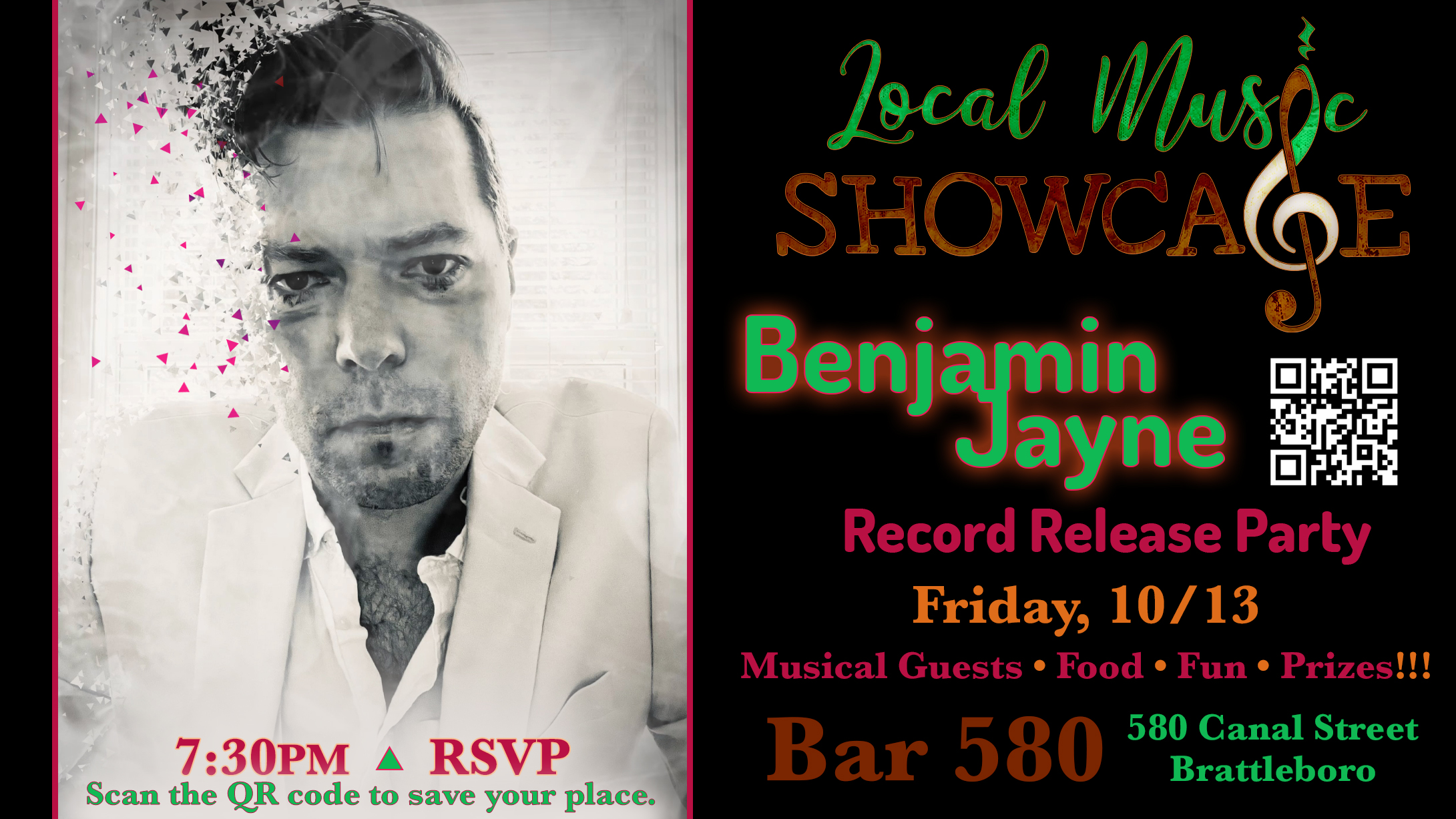 Benjamin Jayne, Local Music Showcase, Brattleboro, Vermont, Live Music