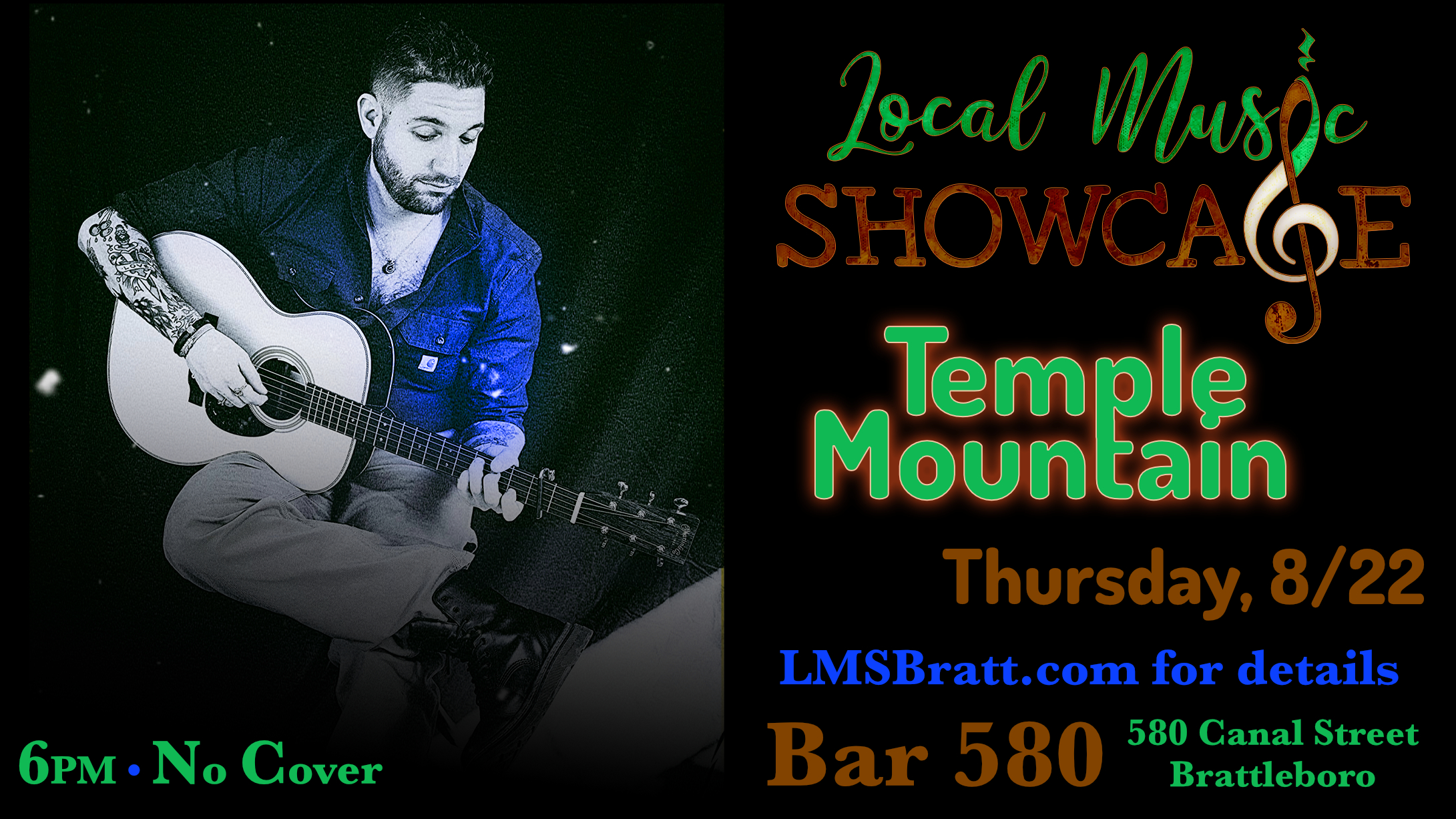 Local Music Showcase, Live Music, Temple Mountain, Brattleboro, Vermont, Donald McCullough