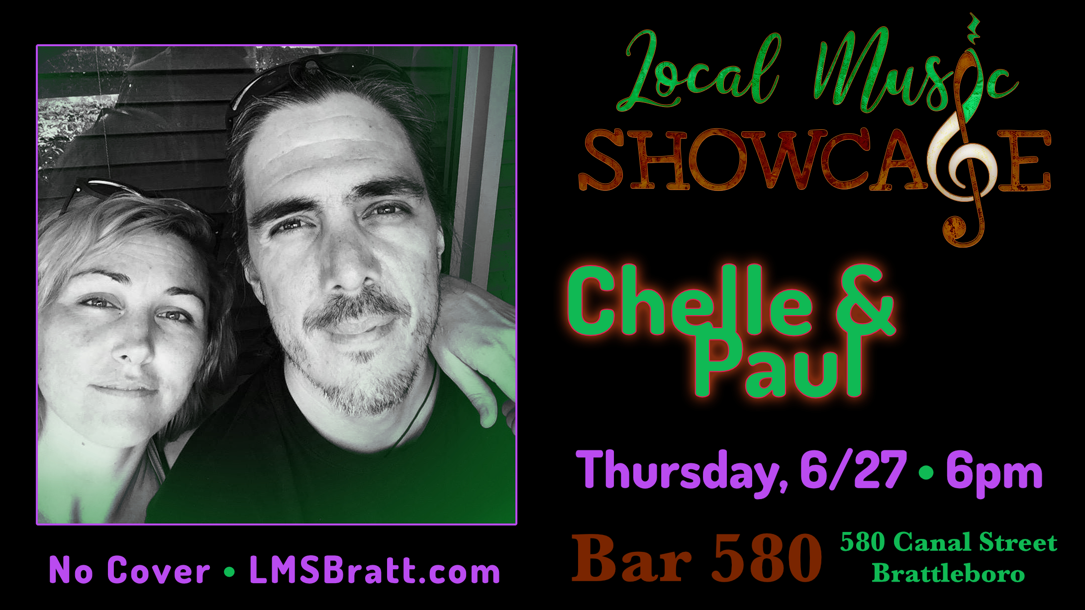 Local Music Showcase, Chelle and Paul, Live Music, Brattleboro, Vermont