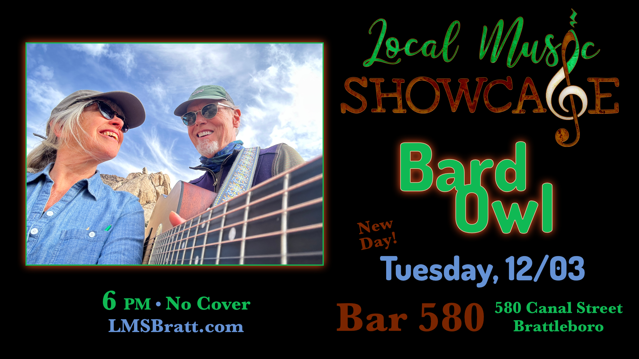 Local Music Showcase, Live Music, Brattleboro, Vermont, Bard Owl, Donald McCullough, b.robert.sock