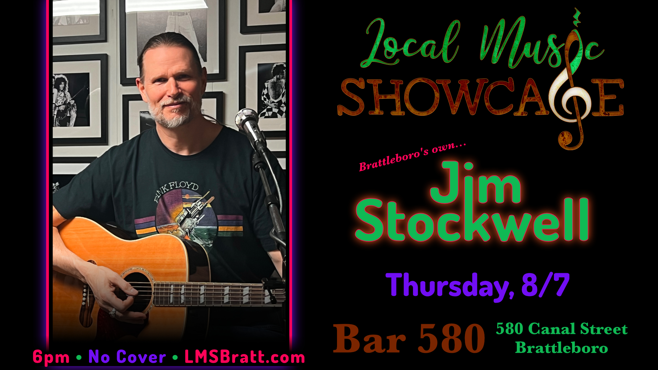 Local Music Showcase, Live Music, Brattleboro, Vermont, Jim Stockwell, Donald McCullough, Bar 580