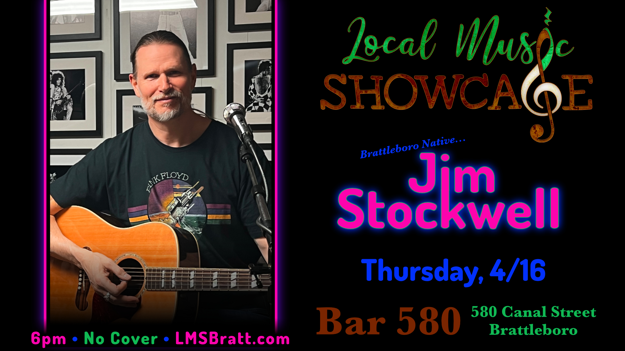 Local Music Showcase, Live Music, Brattleboro, Vermont, Jim Stockwell, Donald McCullough, Bar 580