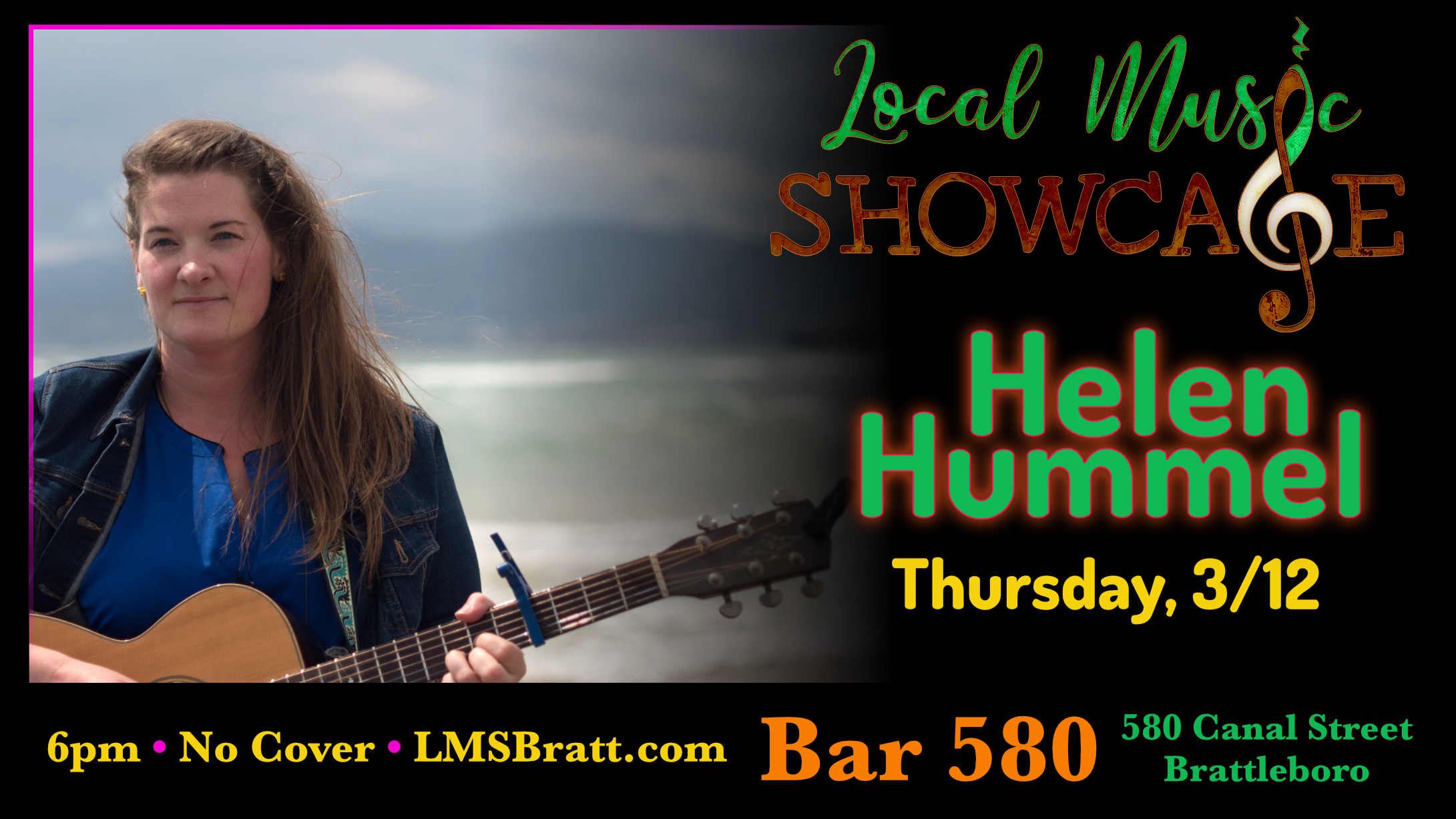 Local Music Showcase, Live Music, Brattleboro, Vermont, Helen Hummel, Donald McCullough, Bar 580