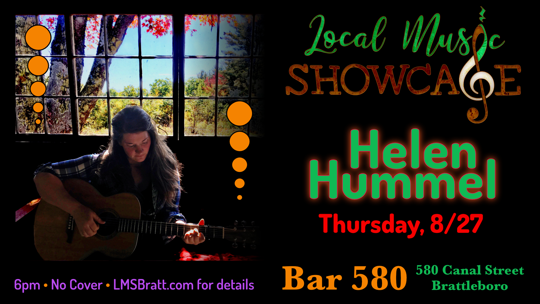 Local Music Showcase, Live Music, Brattleboro, Vermont, Helen Hummel, Donald McCullough, Bar 580