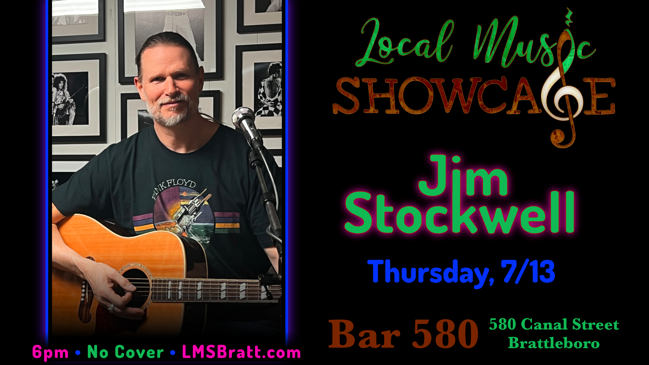 Local Music Showcase, Live Music, Brattleboro, Vermont, Jim Stockwell, Donald McCullough, Bar 580